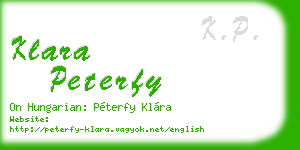 klara peterfy business card